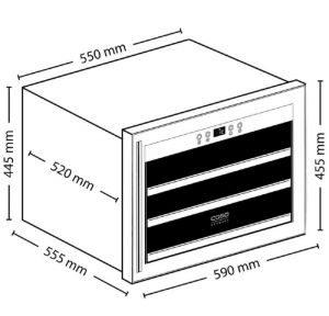 Caso Winesafe 18 EB beépíthető borhűtő inox (628)